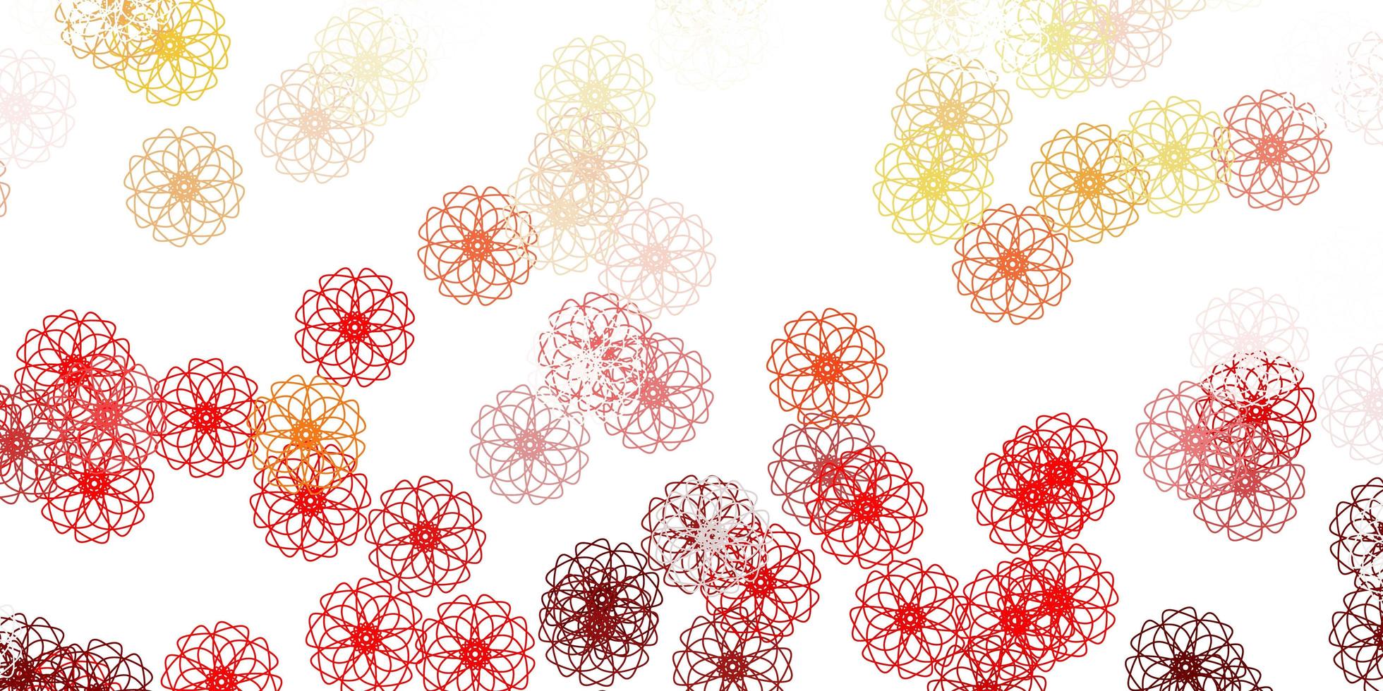 lichtrood vectorkrabbelpatroon met bloemen. vector