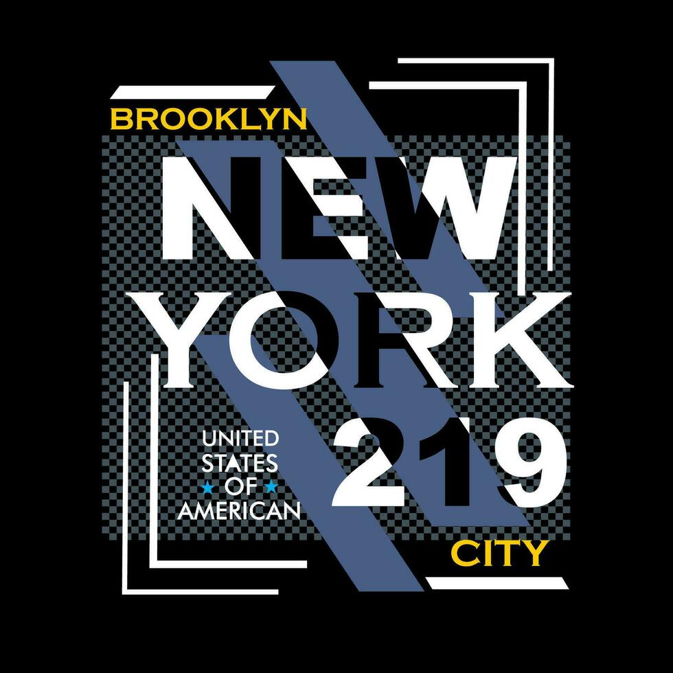 nieuw york stad, tee grafisch typografie voor afdrukken t shirt, illustratie, voorraad vector, kunst, stijl vector