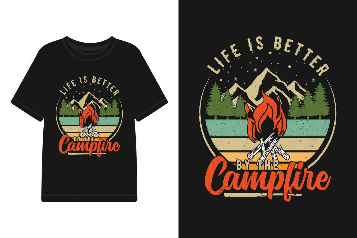 camper t overhemd ontwerpen, camping t-shirt ontwerp vector bestanden, camper buitenshuis avontuur motiverende typografie ontwerp