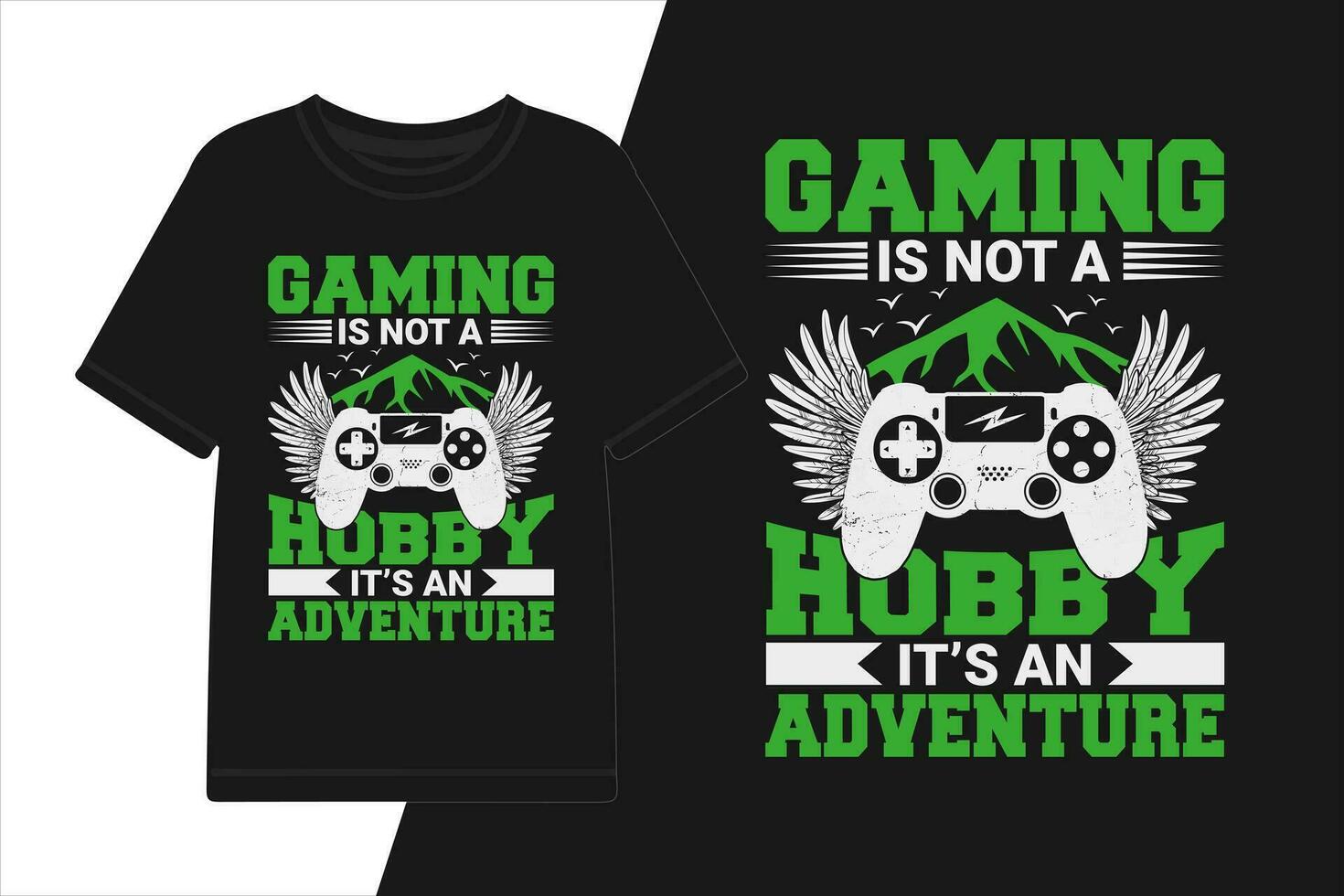 vector gaming is niet een hobby zijn een avontuur gaming t-shirt ontwerp.