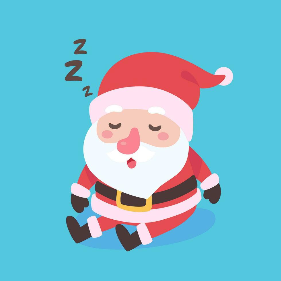 de kerstman claus en geschenk dozen Kerstmis kaart decoratief elementen vector