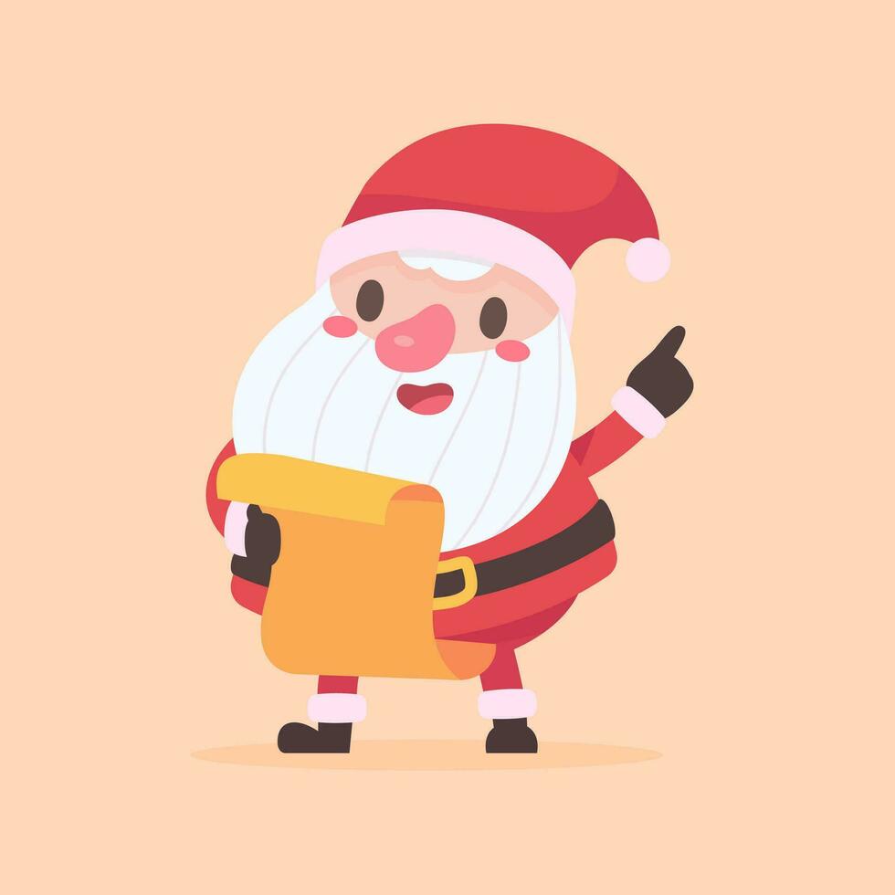 de kerstman claus en geschenk dozen Kerstmis kaart decoratief elementen vector