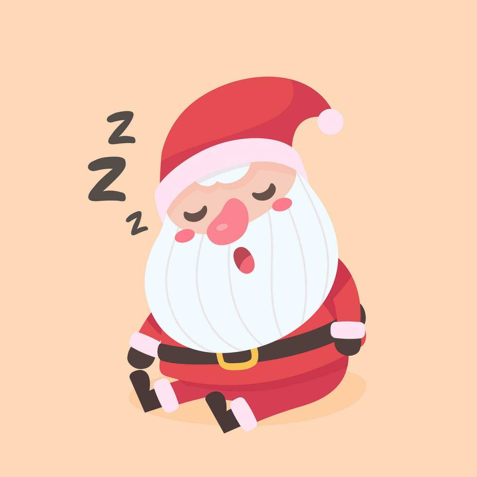 de kerstman claus en geschenk dozen Kerstmis kaart decoratief elementen vector