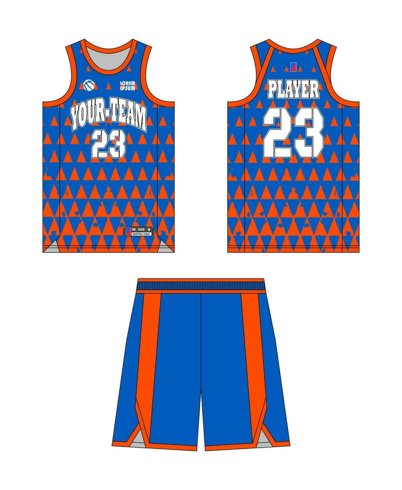 basketbal Jersey sjabloon ontwerp, basketbal uniform mockup ontwerp, vector sublimatie sport- kleding ontwerp, Jersey basketbal ideeën.