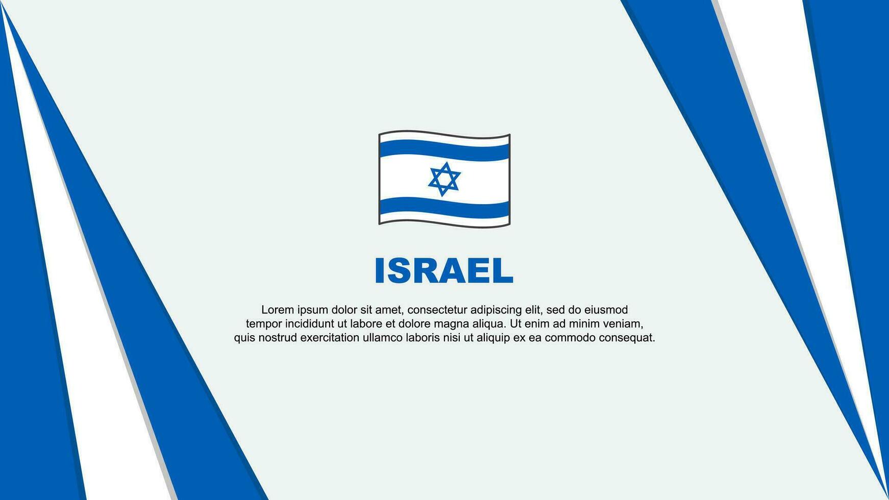 Israël vlag abstract achtergrond ontwerp sjabloon. Israël onafhankelijkheid dag banier tekenfilm vector illustratie. Israël vlag