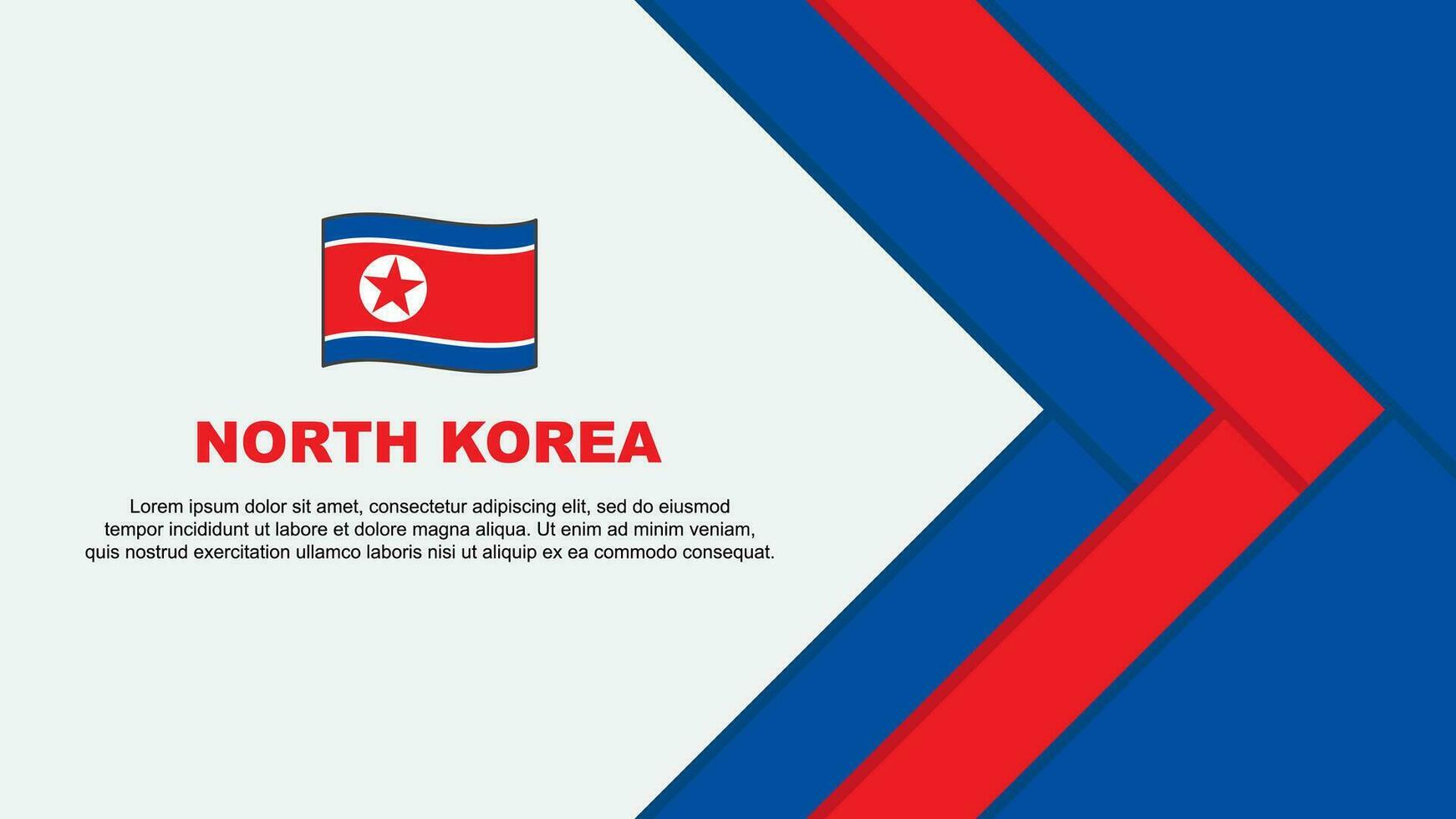 noorden Korea vlag abstract achtergrond ontwerp sjabloon. noorden Korea onafhankelijkheid dag banier tekenfilm vector illustratie. noorden Korea tekenfilm