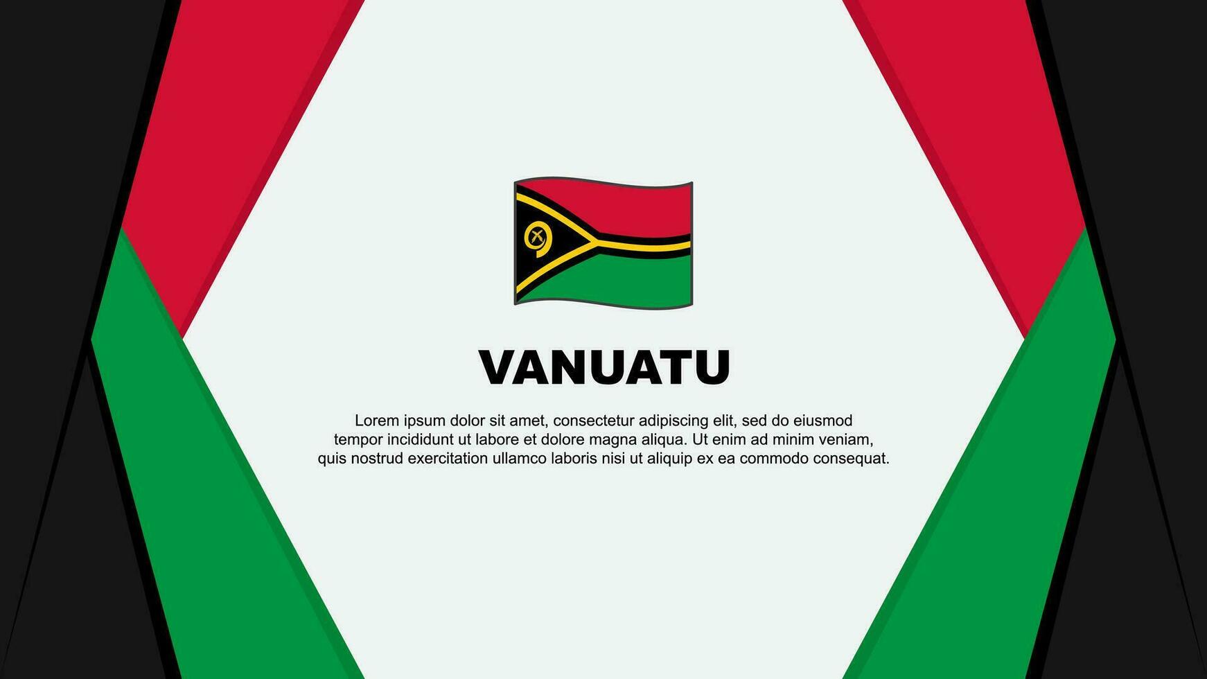 vanuatu vlag abstract achtergrond ontwerp sjabloon. vanuatu onafhankelijkheid dag banier tekenfilm vector illustratie. vanuatu achtergrond