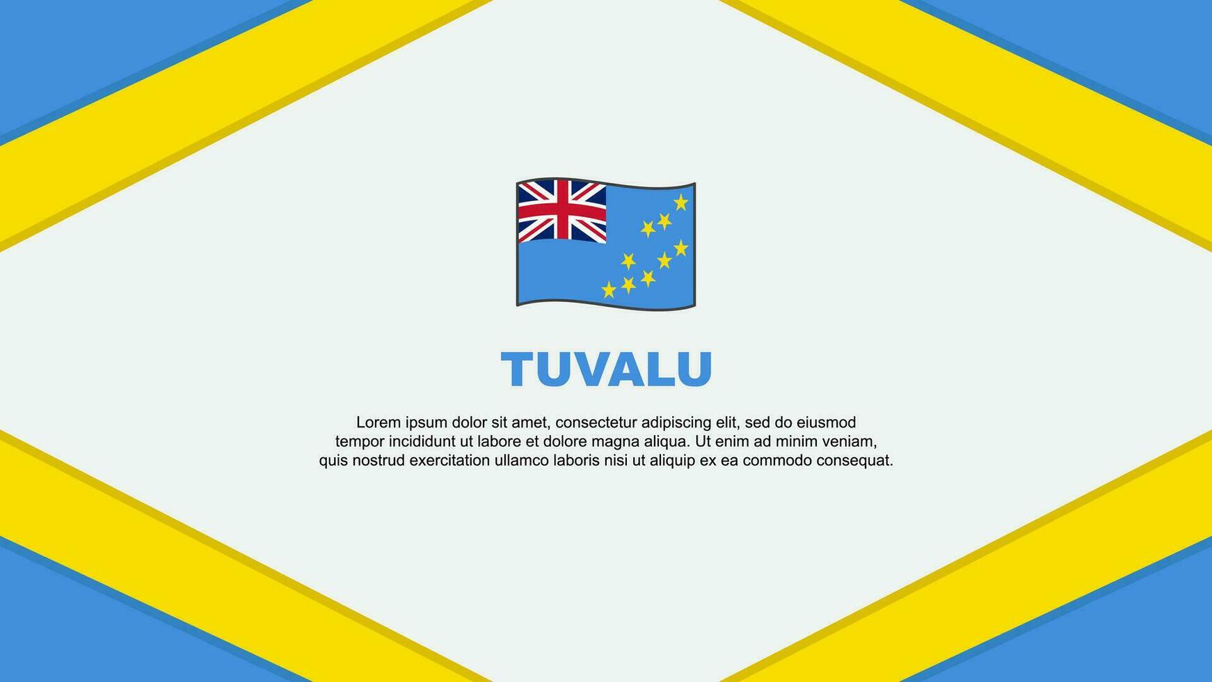 Tuvalu vlag abstract achtergrond ontwerp sjabloon. Tuvalu onafhankelijkheid dag banier tekenfilm vector illustratie. Tuvalu sjabloon