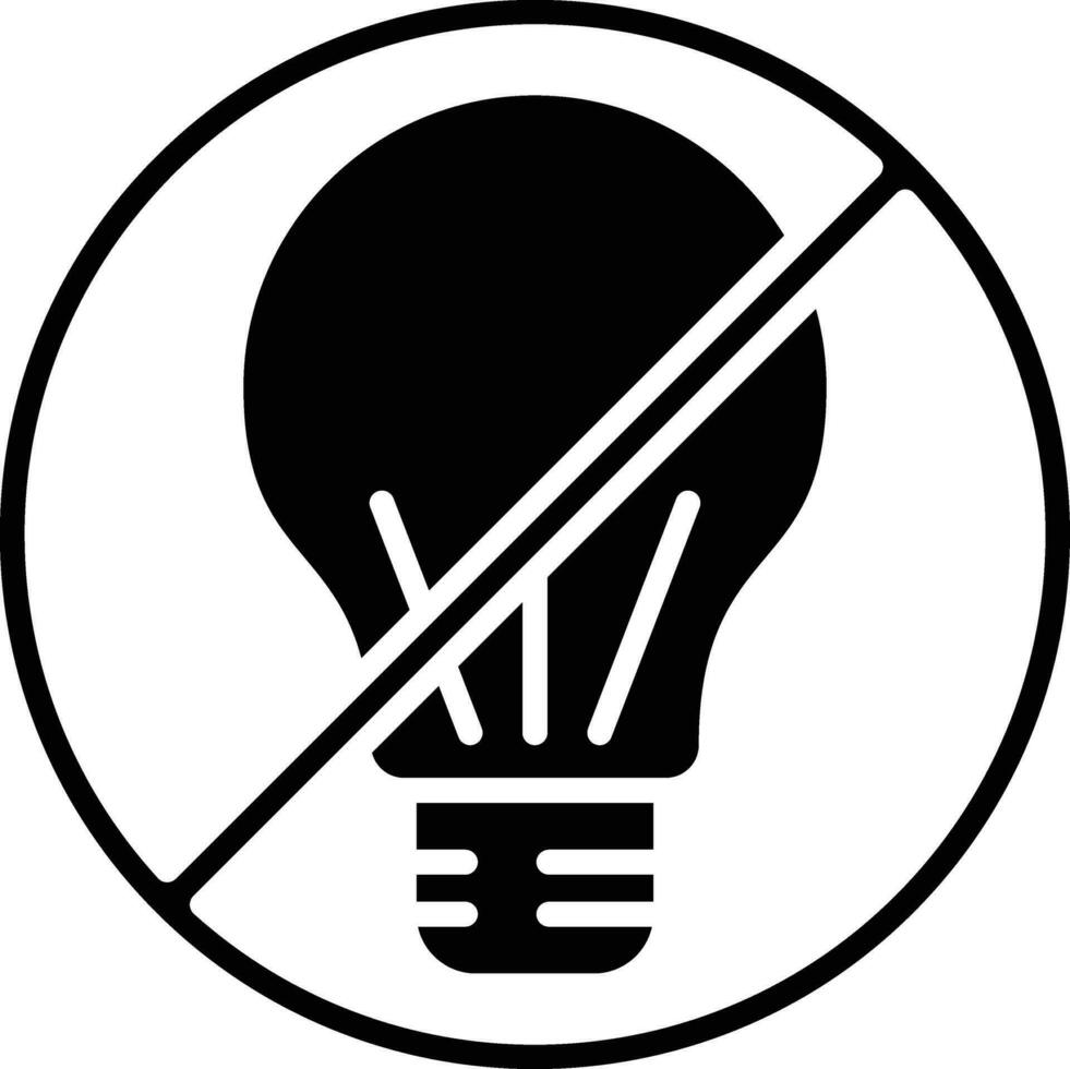 Nee gloeiend licht lamp vector icoon