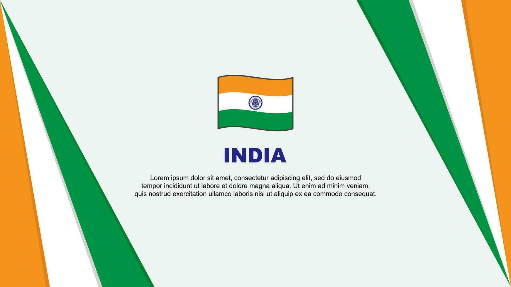 Indië vlag abstract achtergrond ontwerp sjabloon. Indië onafhankelijkheid dag banier tekenfilm vector illustratie. Indië vlag