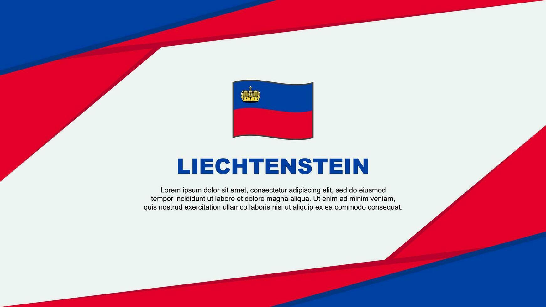 Liechtenstein vlag abstract achtergrond ontwerp sjabloon. Liechtenstein onafhankelijkheid dag banier tekenfilm vector illustratie. Liechtenstein