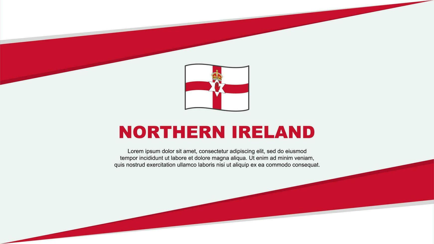 noordelijk Ierland vlag abstract achtergrond ontwerp sjabloon. noordelijk Ierland onafhankelijkheid dag banier tekenfilm vector illustratie. noordelijk Ierland ontwerp