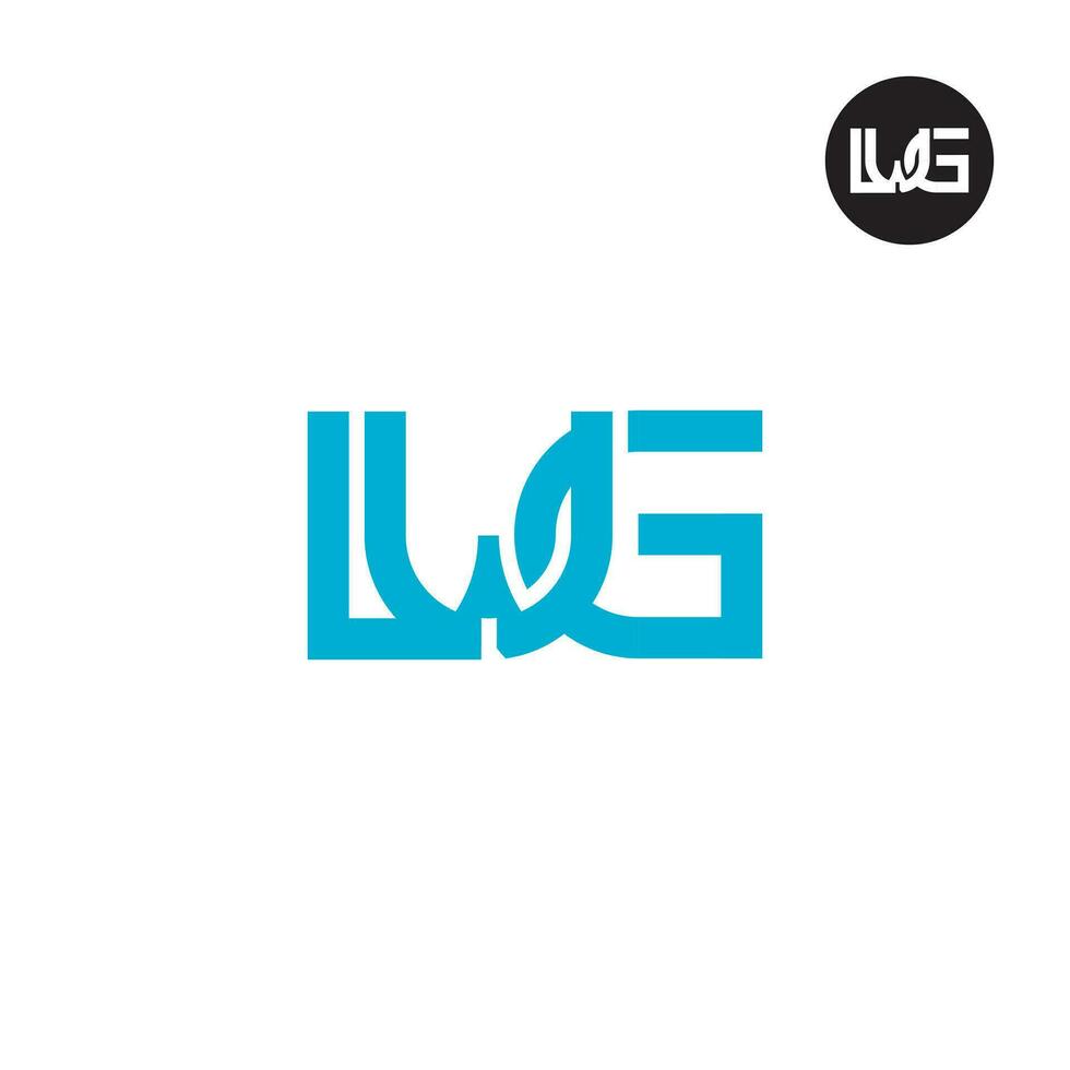 brief lwg monogram logo ontwerp vector