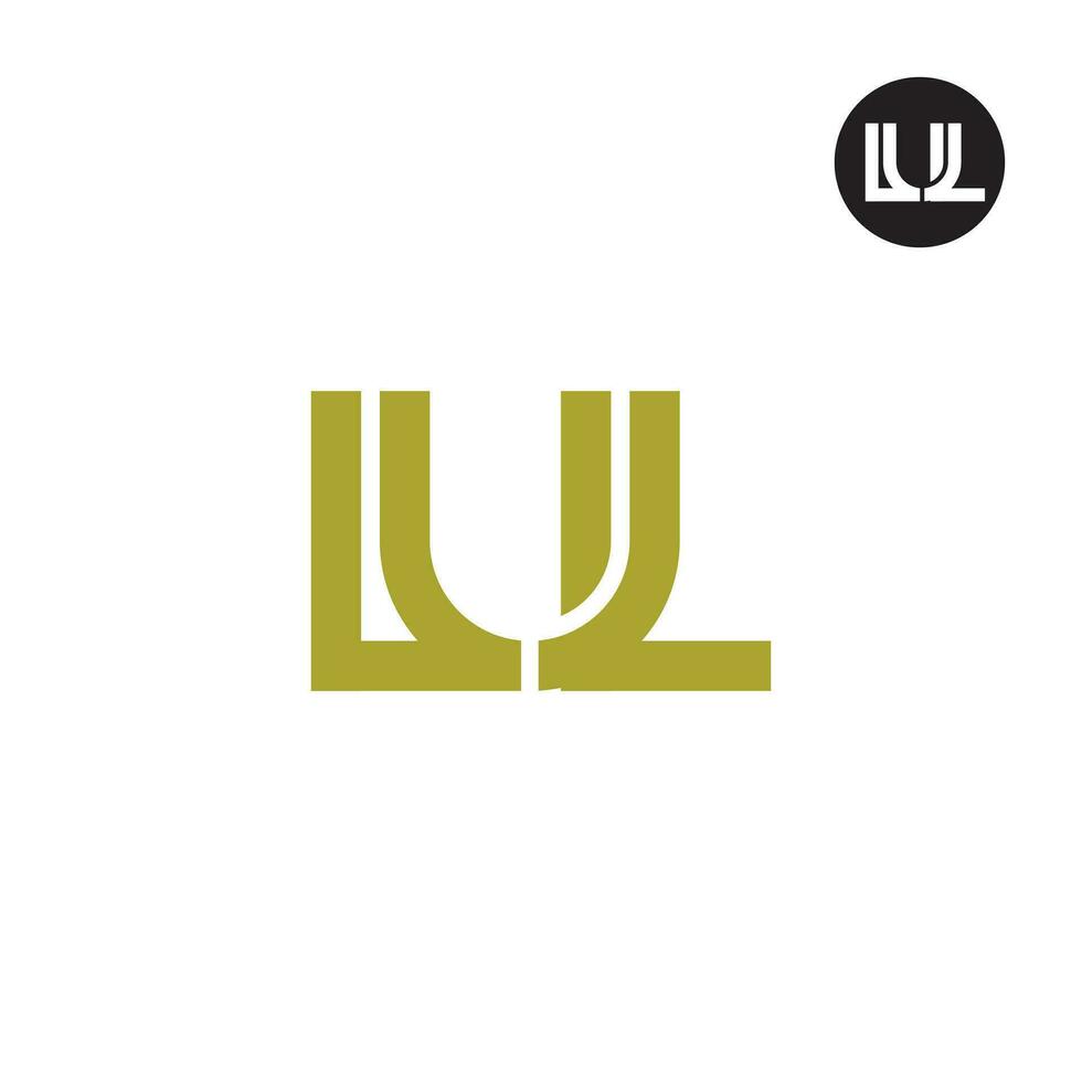 brief lul monogram logo ontwerp vector