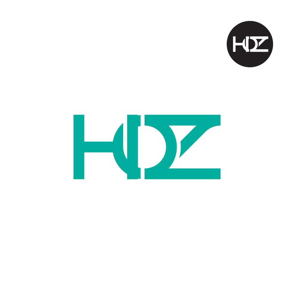 brief hoezo monogram logo ontwerp vector