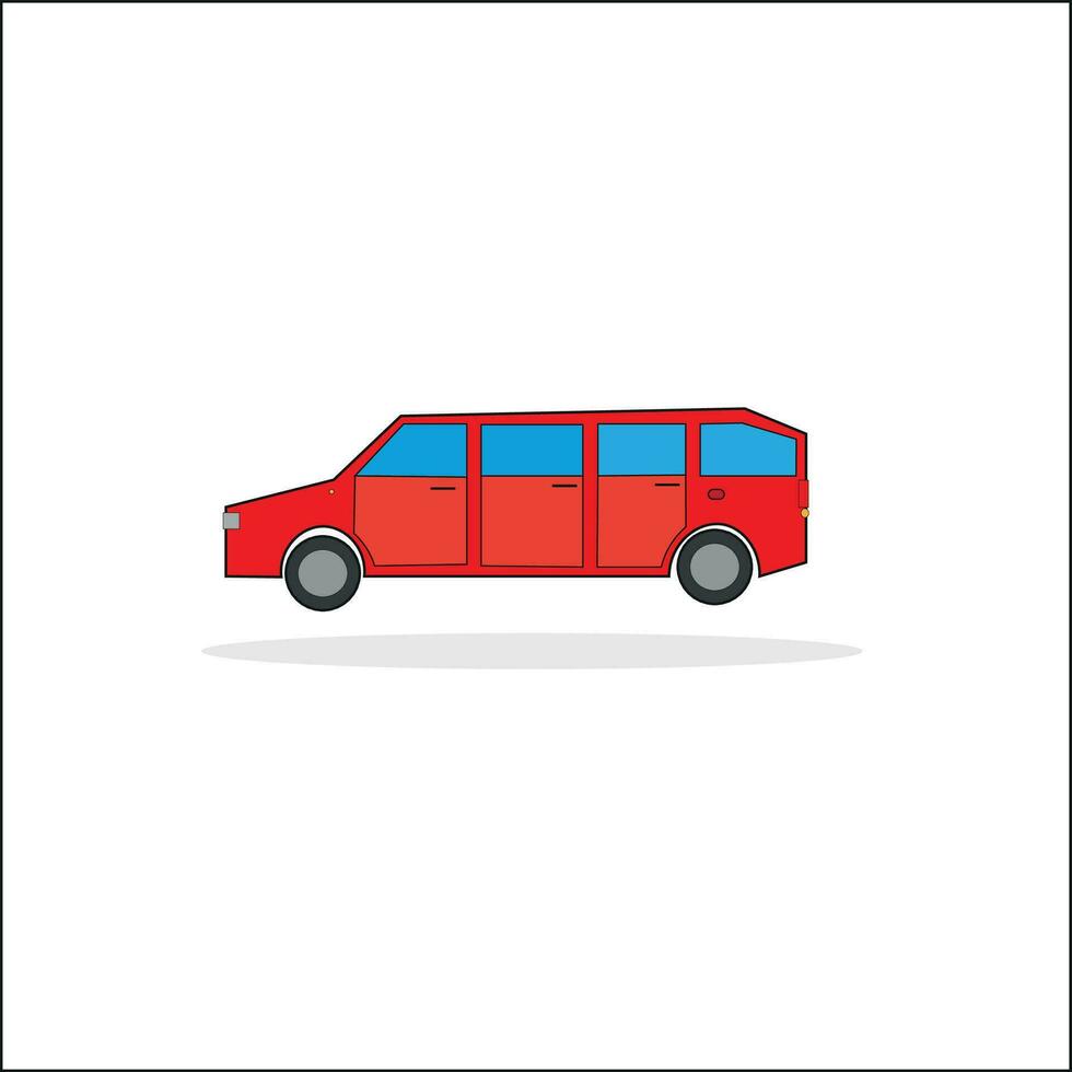 illustratie van een limousine rood auto vector