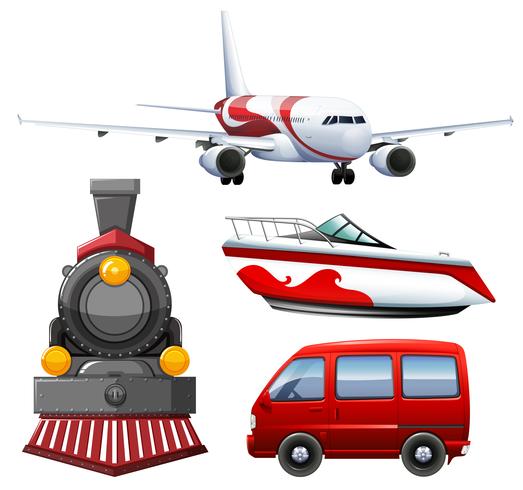 Vier soorten transporten vector