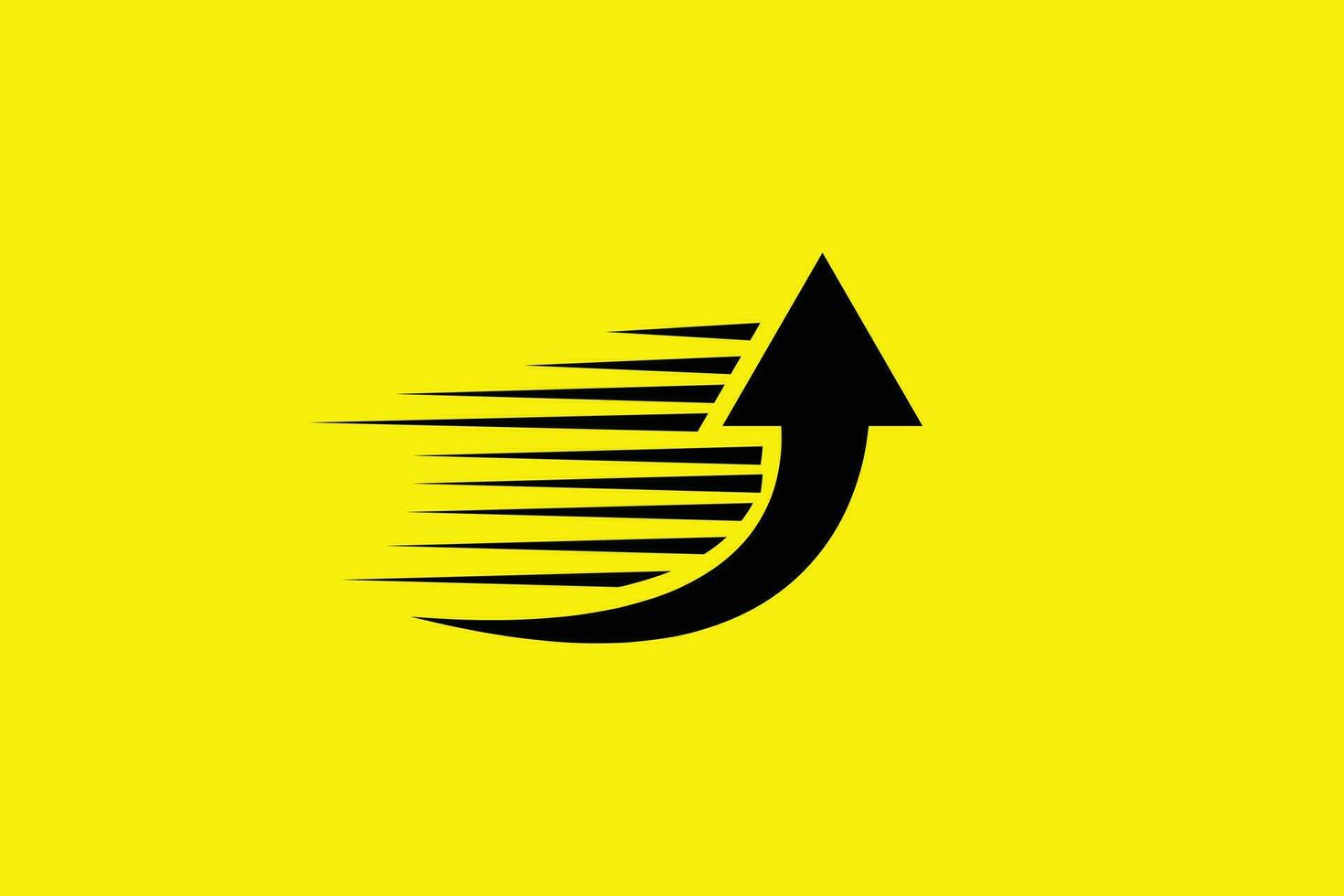 pijl groei modieus vector logo ontwerp