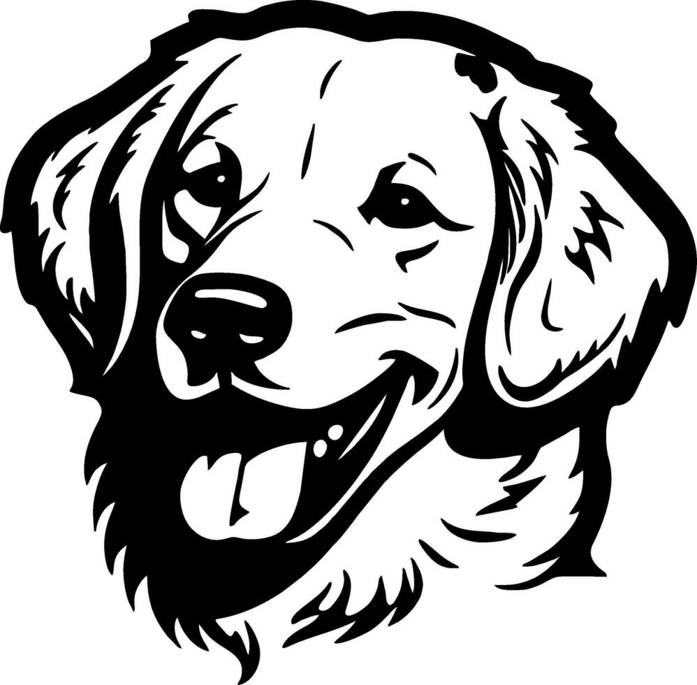 labrador retriever - gluren honden ras gezicht vector beeld