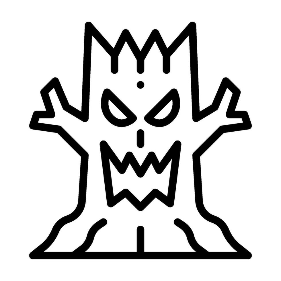 monster boom lijn pictogram, vector en illustratie