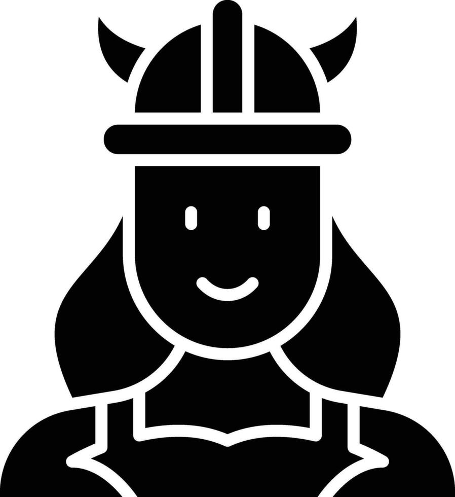 viking vrouw vector icoon