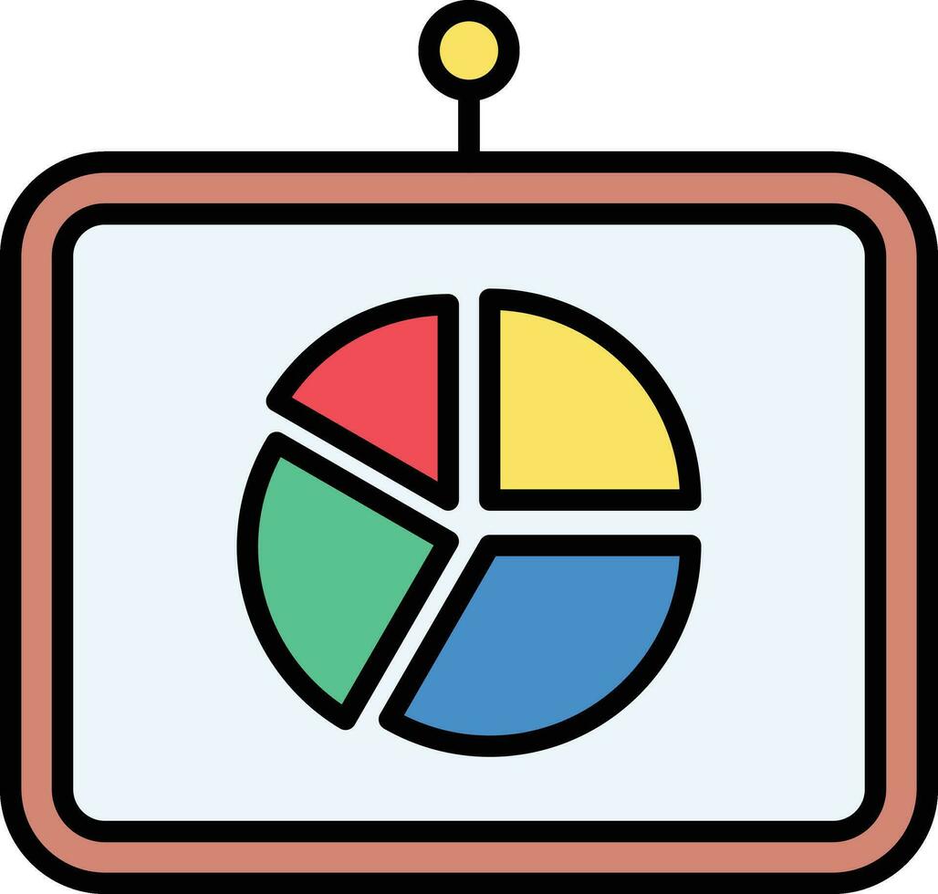 cirkeldiagram vector pictogram