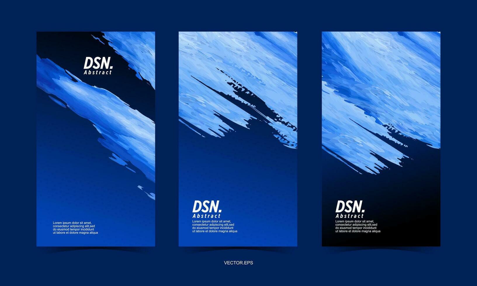 vector blauw waterverf verticaal banners met wolken