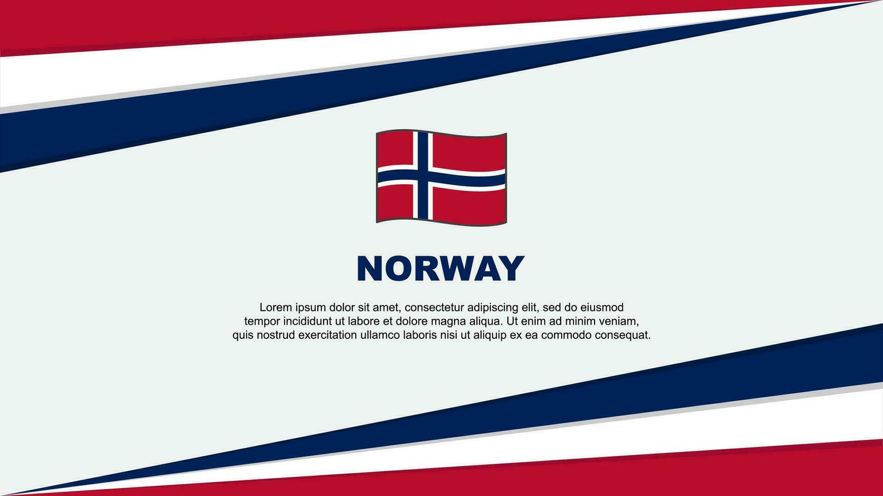 Noorwegen vlag abstract achtergrond ontwerp sjabloon. Noorwegen onafhankelijkheid dag banier tekenfilm vector illustratie. Noorwegen ontwerp