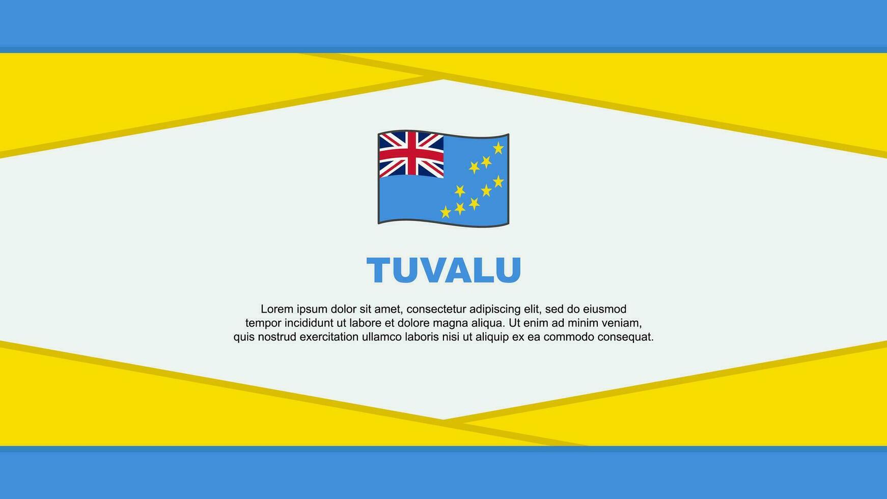 Tuvalu vlag abstract achtergrond ontwerp sjabloon. Tuvalu onafhankelijkheid dag banier tekenfilm vector illustratie. Tuvalu vector