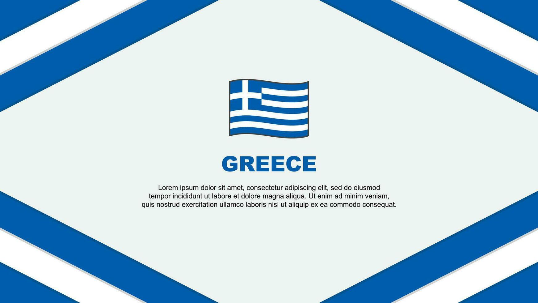 Griekenland vlag abstract achtergrond ontwerp sjabloon. Griekenland onafhankelijkheid dag banier tekenfilm vector illustratie. Griekenland sjabloon