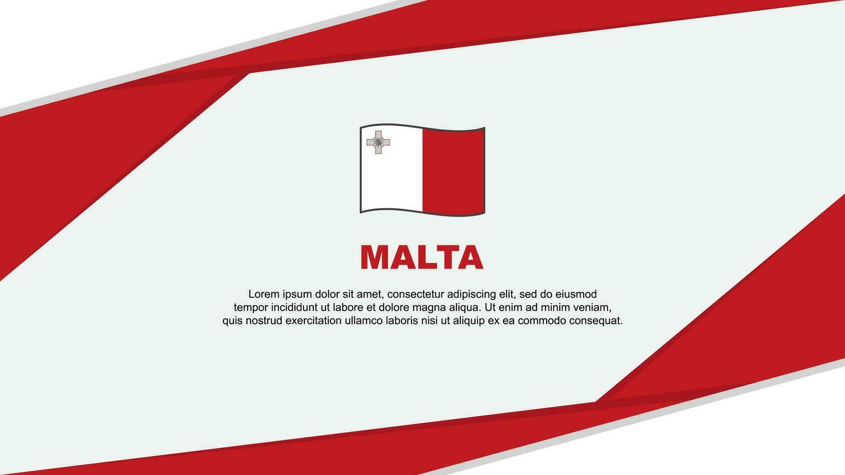 Malta vlag abstract achtergrond ontwerp sjabloon. Malta onafhankelijkheid dag banier tekenfilm vector illustratie. Malta