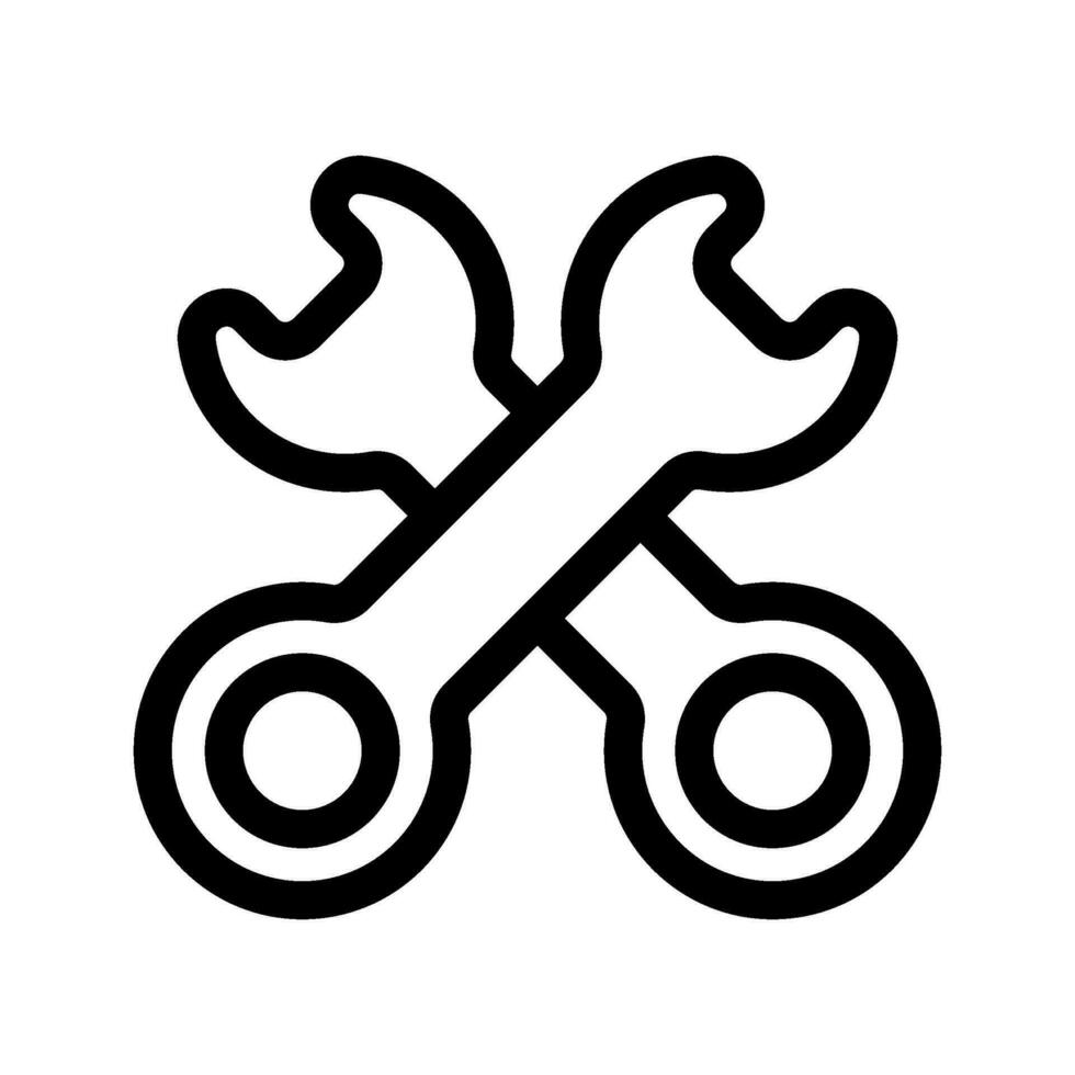 moersleutel icoon vector symbool ontwerp illustratie