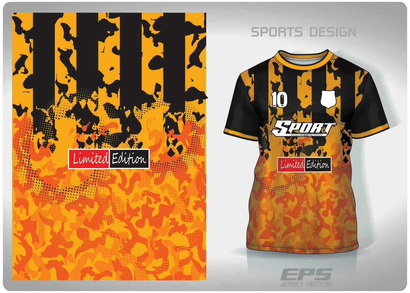 vector sport- overhemd achtergrond afbeelding.verbrand oranje camouflage patroon ontwerp, illustratie, textiel achtergrond voor sport- t-shirt, Amerikaans voetbal Jersey overhemd
