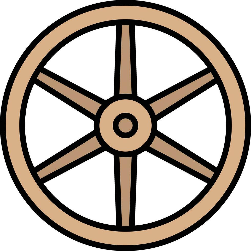houten wiel vector icoon