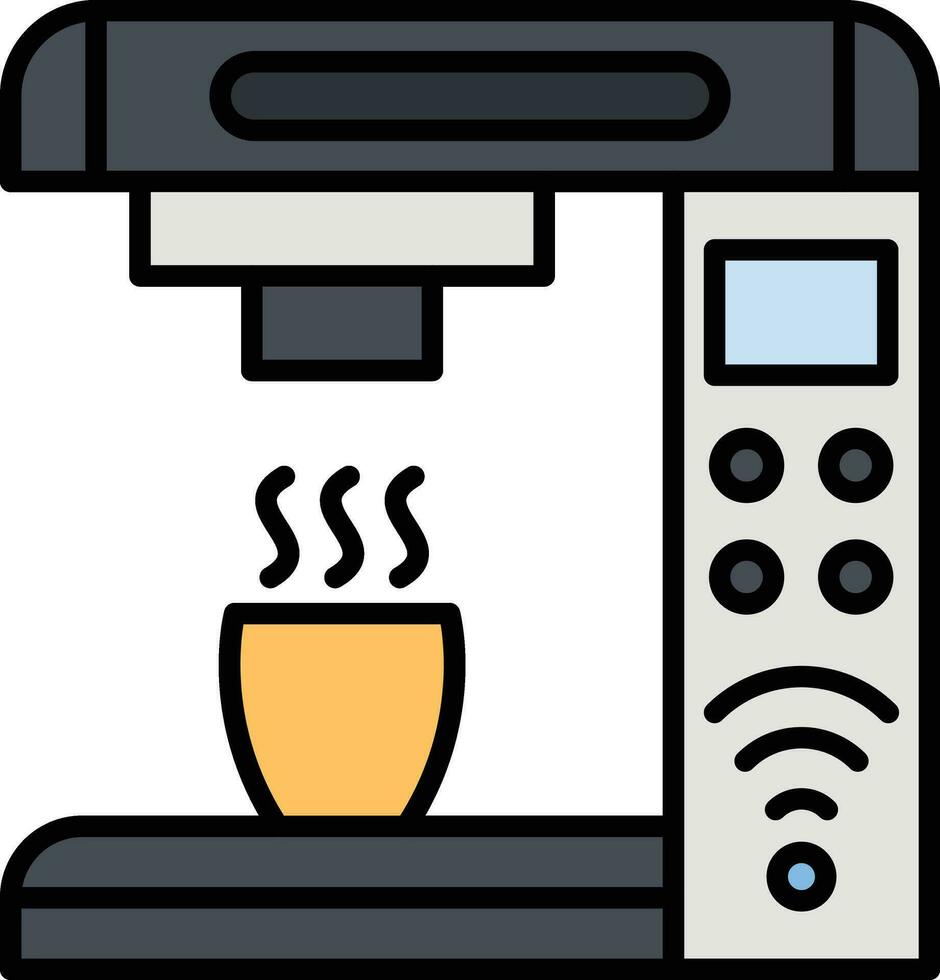 slim koffie machine vector icoon