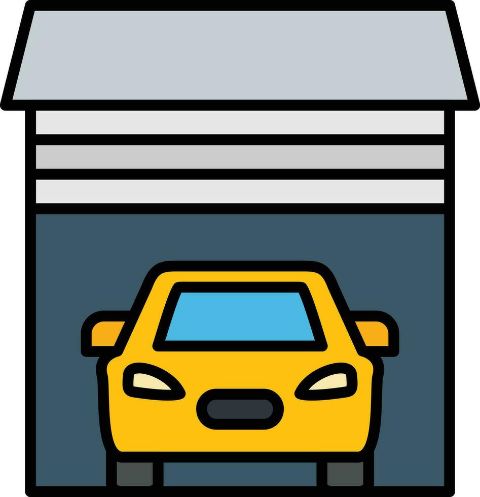 auto garage vector icoon