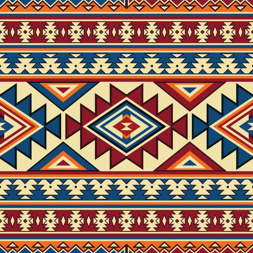 inheems patroon Amerikaans tribal Indisch ornament patroon meetkundig etnisch textiel structuur tribal aztec patroon Navajo Mexicaans kleding stof naadloos vector decoratie mode