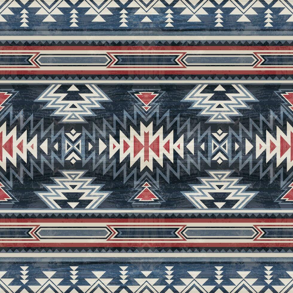 inheems patroon Amerikaans tribal Indisch ornament patroon meetkundig etnisch textiel structuur tribal aztec patroon Navajo Mexicaans kleding stof naadloos vector decoratie mode