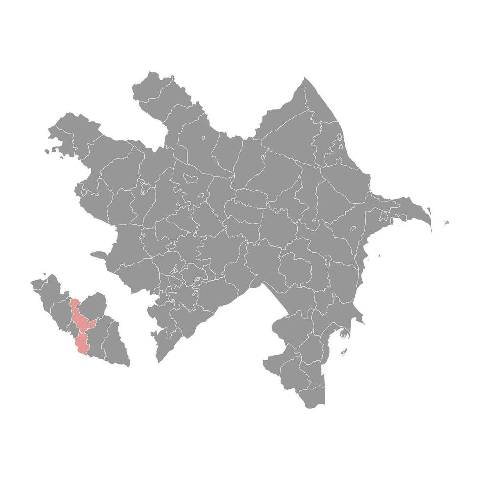 schat wijk kaart, administratief divisie van azerbeidzjan. vector