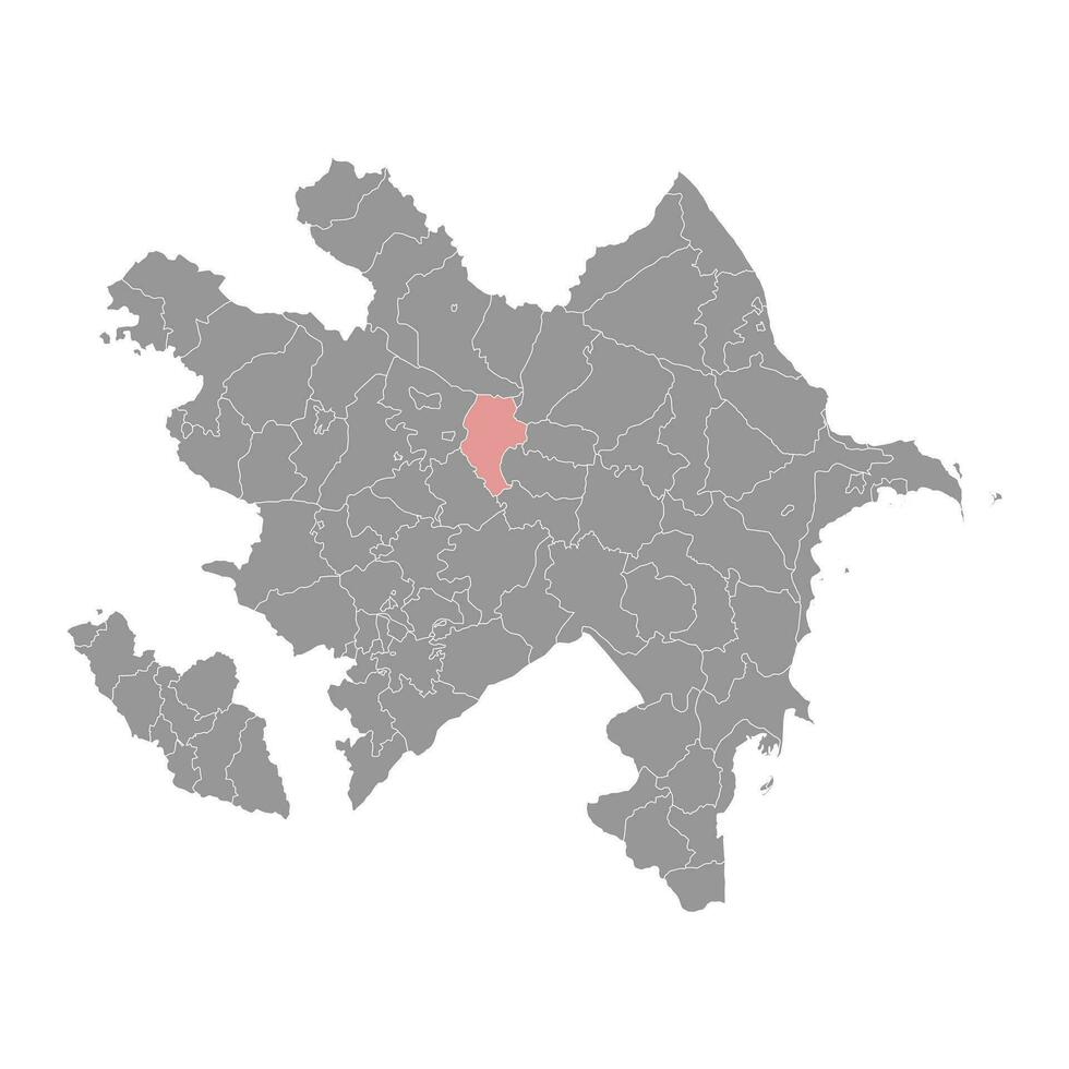 boos wijk kaart, administratief divisie van azerbeidzjan. vector