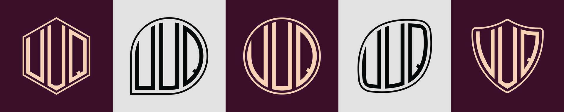 creatief gemakkelijk eerste monogram uuq logo ontwerpen. vector