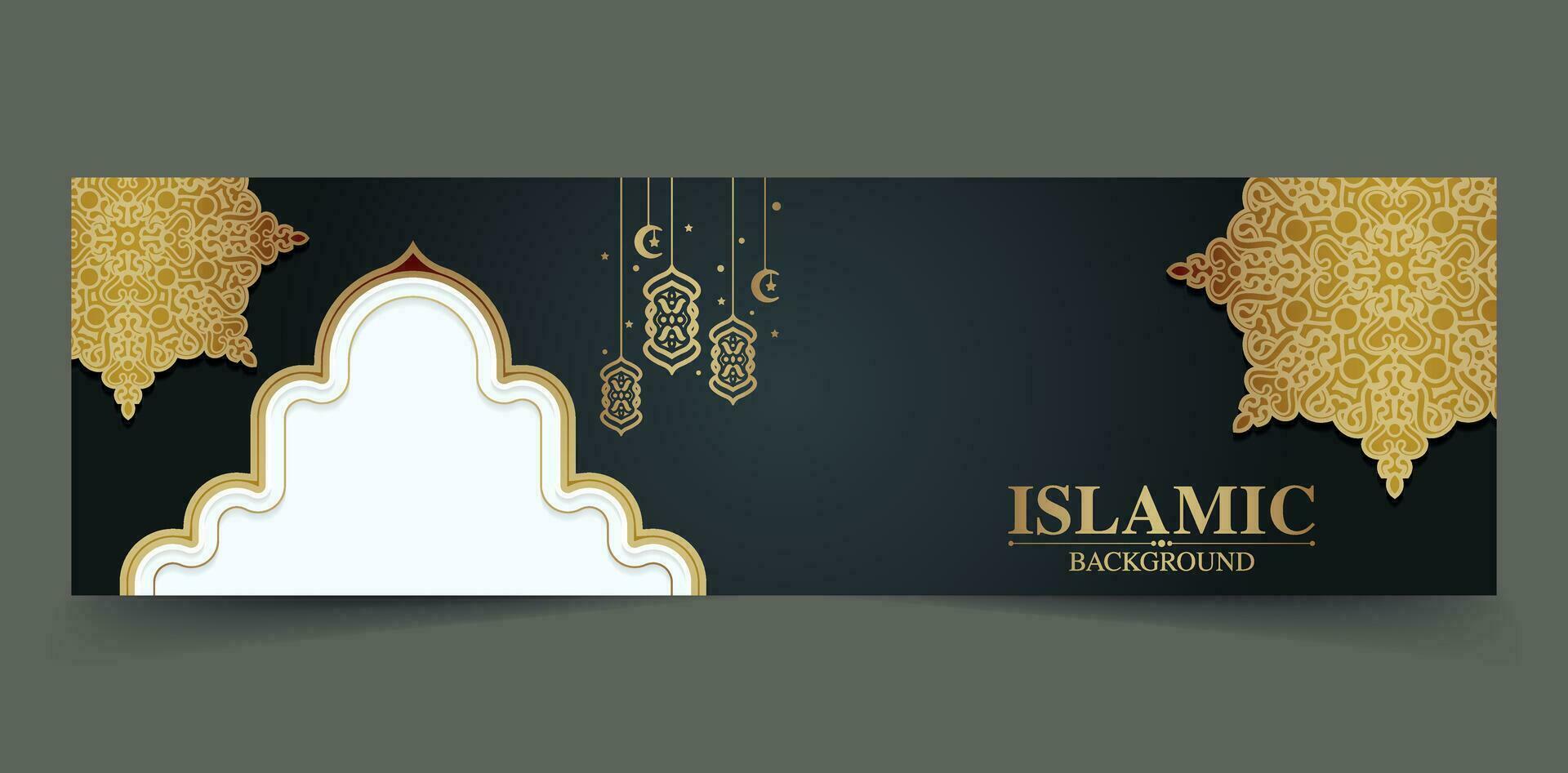 luxe Islamitisch Ramadan kareem kaart ontwerp vector