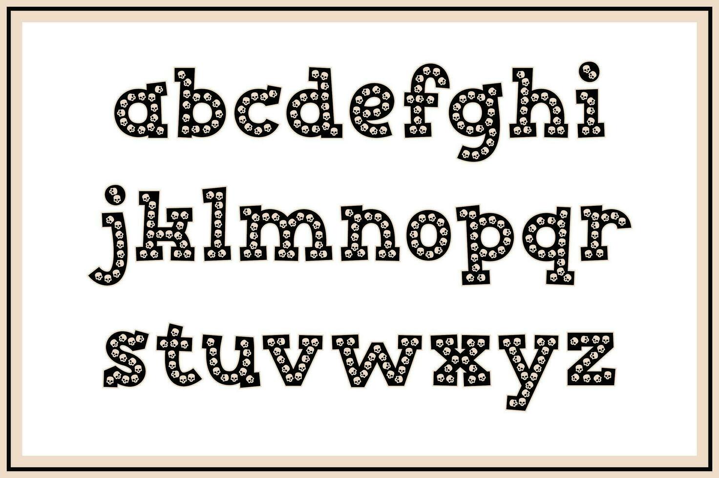 veelzijdig verzameling van schedel alfabet brieven voor divers toepassingen vector
