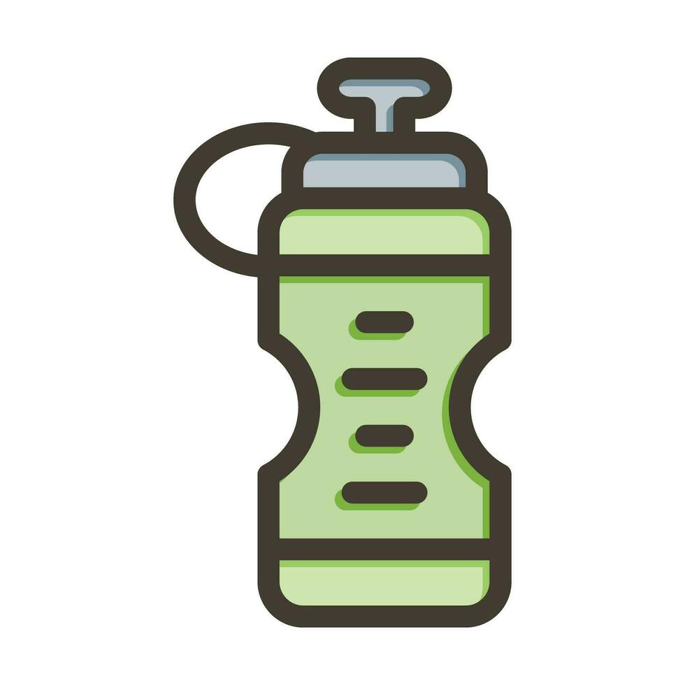 sport fles vector dik lijn gevulde kleuren icoon voor persoonlijk en reclame gebruiken.