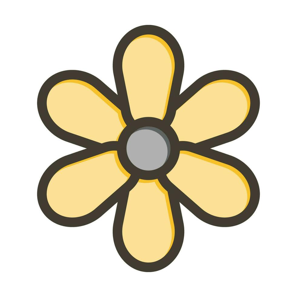 bloem vector dik lijn gevulde kleuren icoon voor persoonlijk en reclame gebruiken.