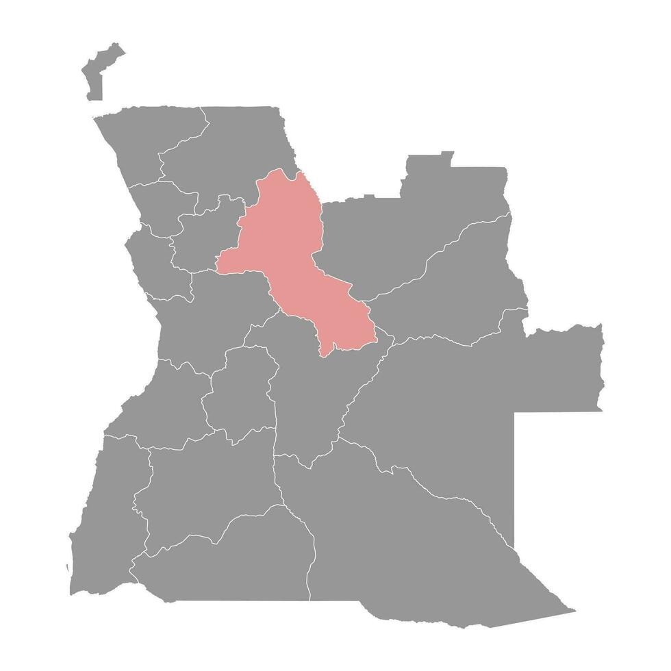 malanje provincie kaart, administratief divisie van Angola. vector