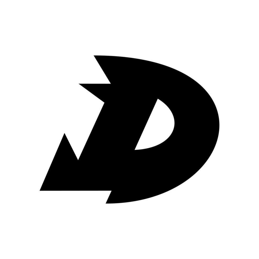 brief d icoon logo vector sjabloon.