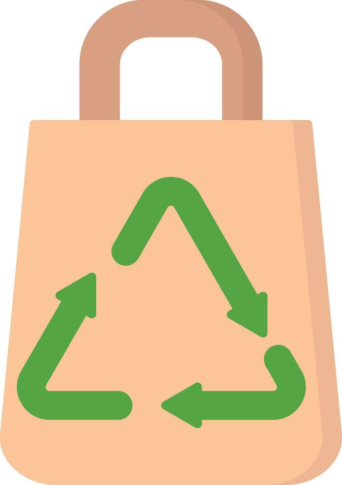 tas recycling lijn icoon vector