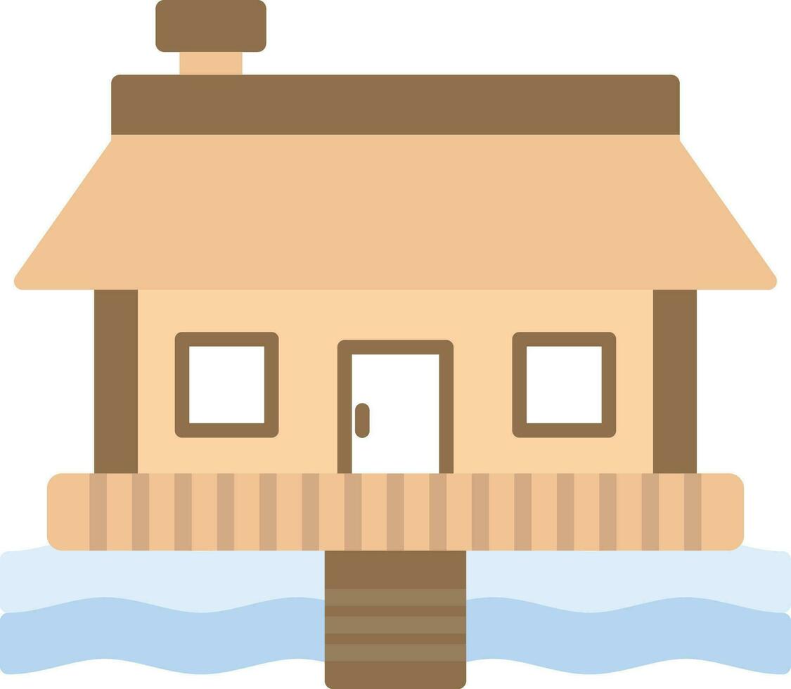 strand huis vector icoon