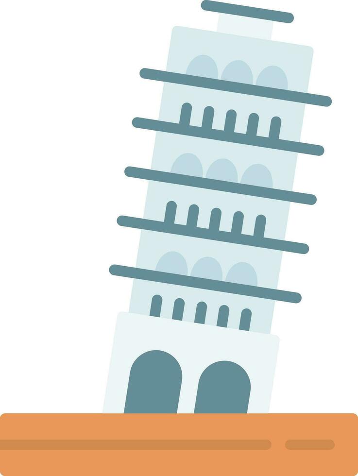 Pisa toren vector icoon